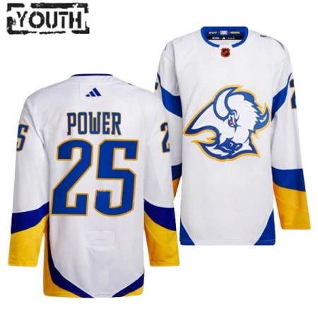 Dresovi Buffalo Sabres Owen Power 25 Adidas 2022-23 Reverse Retro 2.0 Bijela Authentic - Dječji